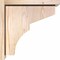 Ekena Millwork Monterey Smooth Corbel w/Backplate, Douglas Fir, 7 1/2"W x 14"D x 14"H COR08X14X14MON01SDF - alternate 2